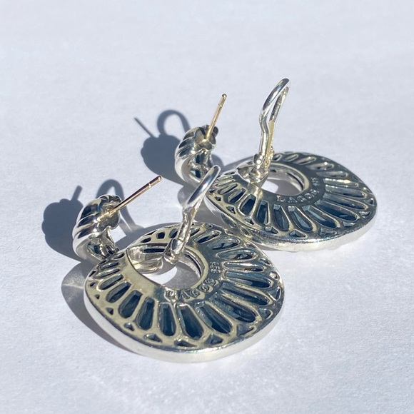 Vintage LAGOS 925/14KT post Chi Chi round fluted earrings✨ - Picture 8 of 16